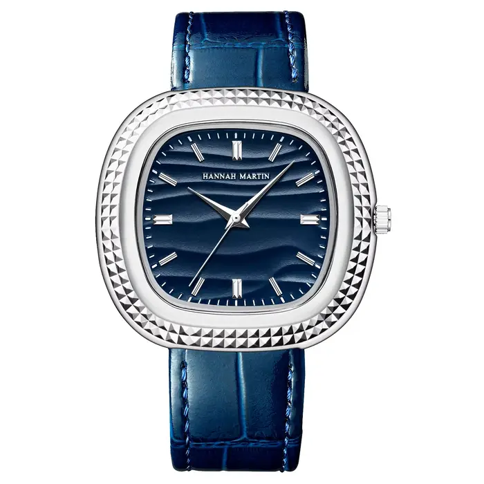 HANNAH MARTIN marque montre en cuir noir ovale 40mm horloge de travail affaires JP mouvement à Quart