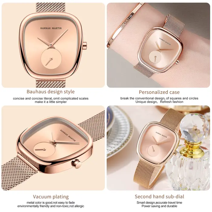 2025 nouvelles femmes montre-bracelet à Quartz 34mm baril de vin or Rose noir chronomètre à la mode Style minimaliste