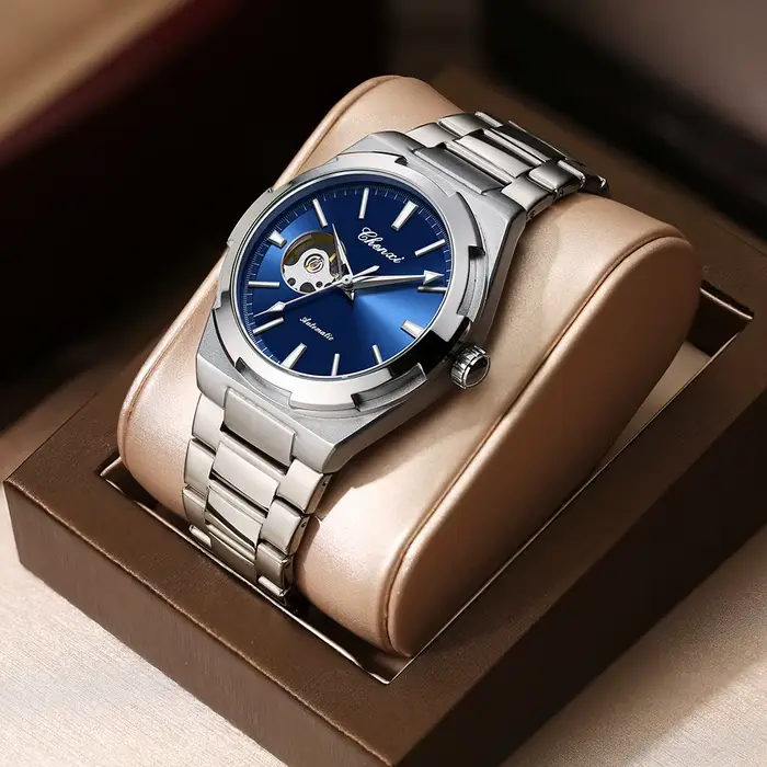 Montres-bracelets mécaniques en acier inoxydable pour hommes