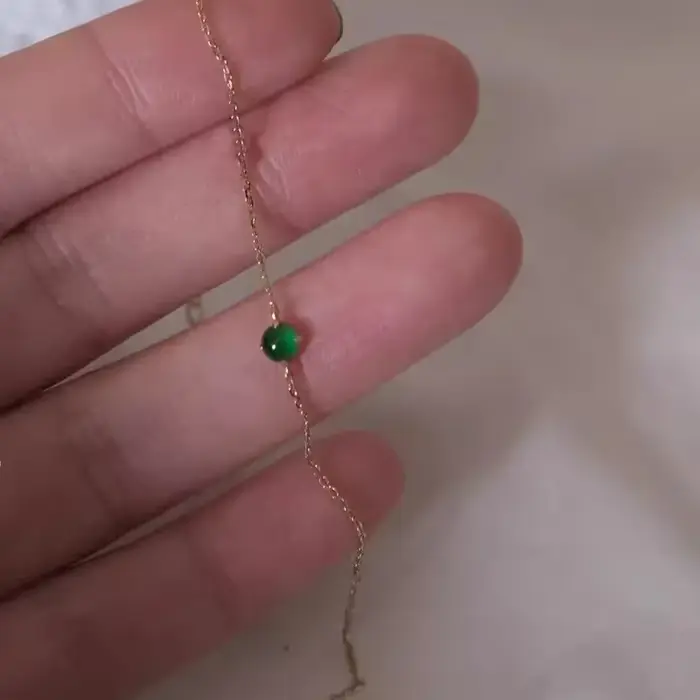 Bracelet en zircon émeraude couleur or