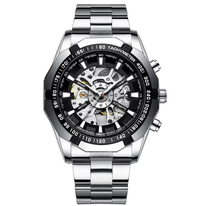 Montre automatique squelette pour homme BINBOND, montre mécanique tourbillon précise pour homme, lux