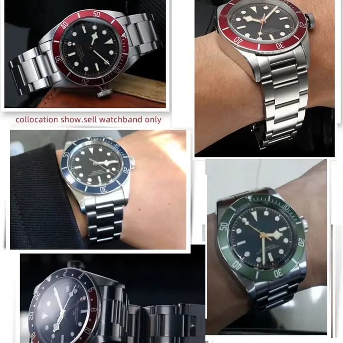 Bracelet de montre solide incurvé 22mm pour Tudor Black Bay 79230 79730 Heritage Chrono