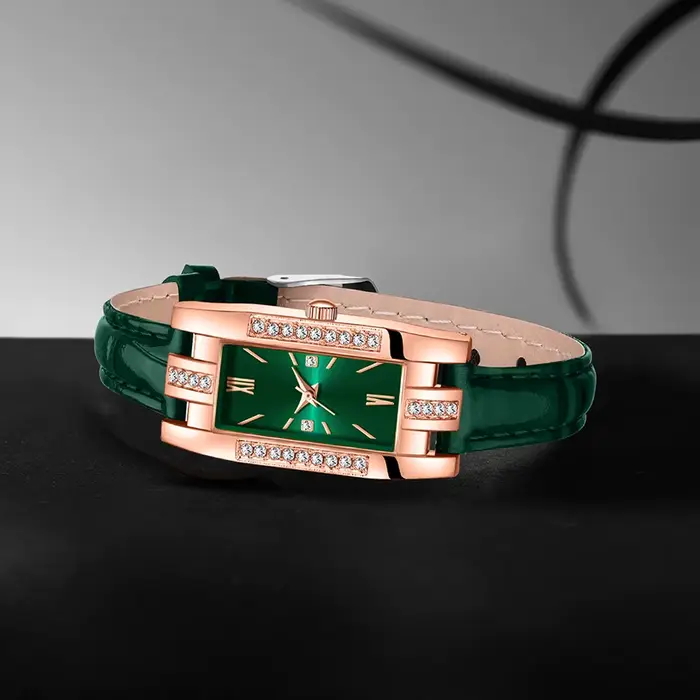 Ensemble de montre verte pour femmes