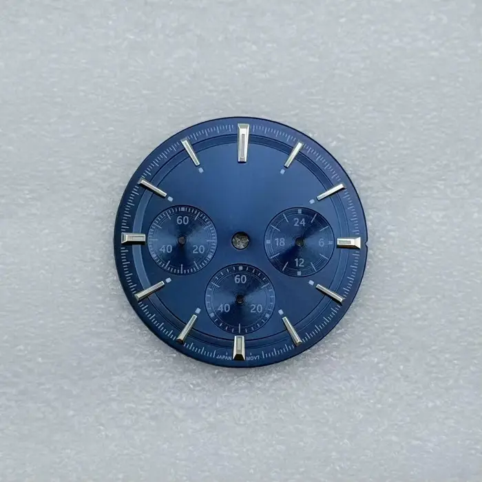 Cadran de Montre VK63 Taille 29.5mm 32.5mm Acier Inoxydable Lumières Vertes Pour Chronographe Quartz Occasions Spéciales