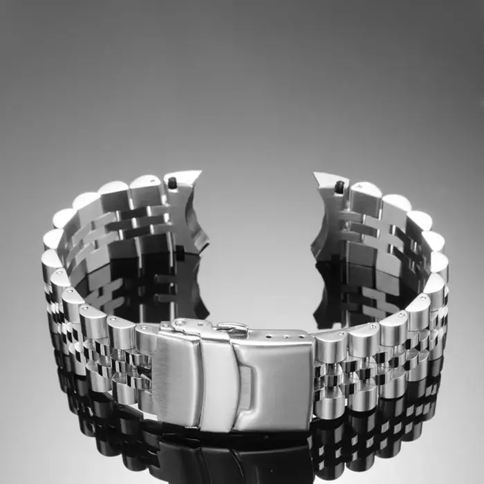Bracelet de montre de style Jubilee argenté de 20mm