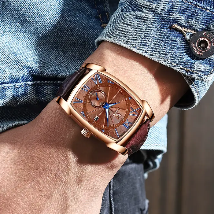Montre à quartz étanche pour homme