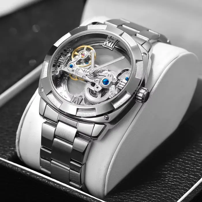 Seton Tourbillon-Montre mécanique étanche pour homme, horloge-bracelet Shoe, modules en acier inoxyd