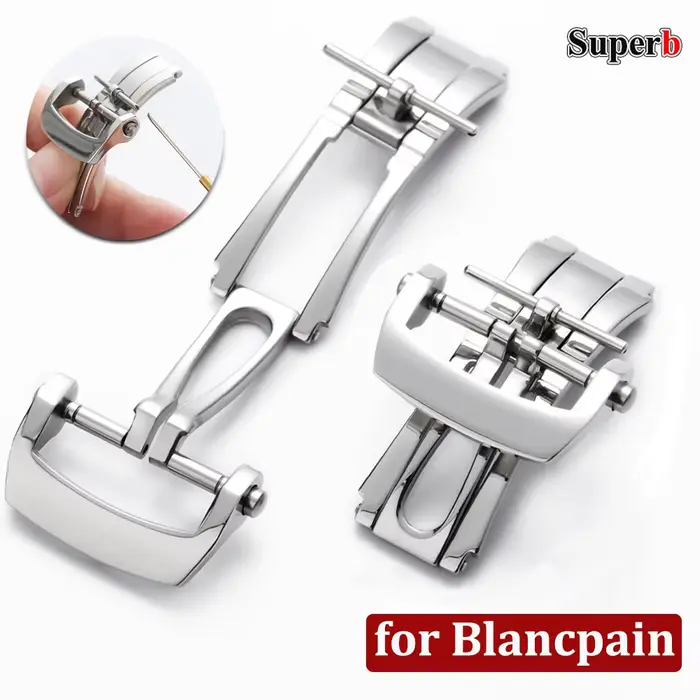 Bracelet de montre de 20 mm en acier inoxydable avec boucle déployante à ressort pour montre Blancpain ajustement parfait pour femmes et hommes pour toutes les occasions
