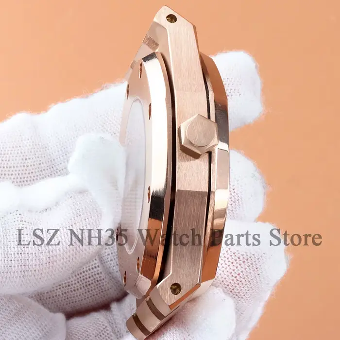 Boîtier de montre en or Rose 41mm