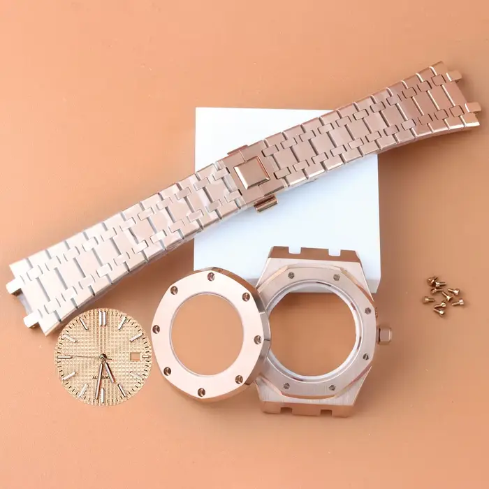 Boîtier de montre en or Rose 41mm