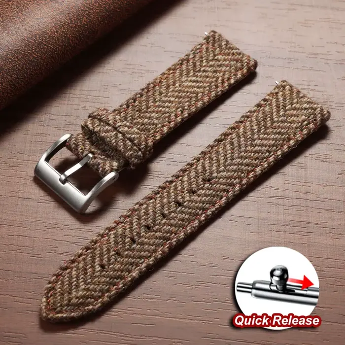Bracelet tissé à dégagement rapide pour Omega pour Seiko, Vintage, en cuir de vache véritable, en Ny