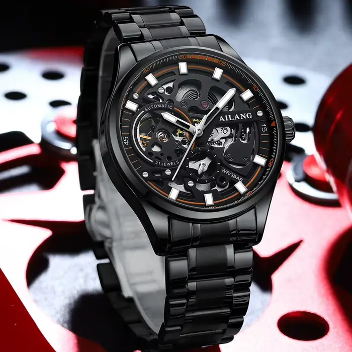 Montre mécanique squelette pour homme de la marque AILANG