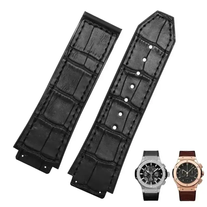 Bracelet de montre en cuir de vachette pour HUCombination T Hengbao Yubo, classique ktBig Bang, sili