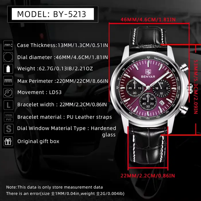 2025 nouvelle montre pour hommes BENYAR montres à Quartz de luxe pour homme mode
