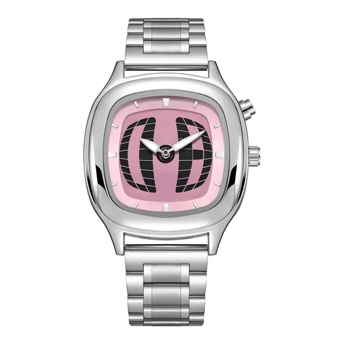 Montre à Quartz AAA pour hommes, couleur carrée, pointeur Y2K, double affichage, en acier, Design dy