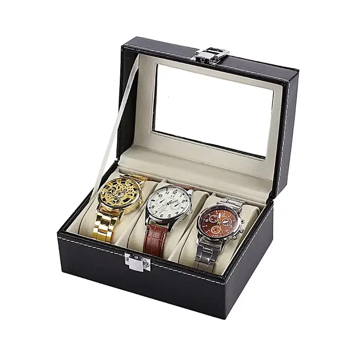 Boîte à Montres Antique en Cuir PU pour Hommes et Femmes, Boîtes de Rangement Multicolores, Idéales pour Collectionner et Décorer Occasions Spéciales