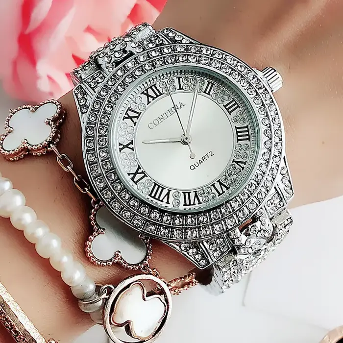 Genève – montre classique à strass pour femmes, nouvelle collection, à la mode