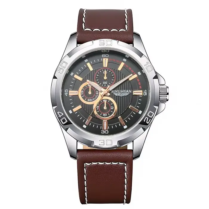 Montre pour homme, montre à quartz haut de gamme entièrement automatique non mécanique
