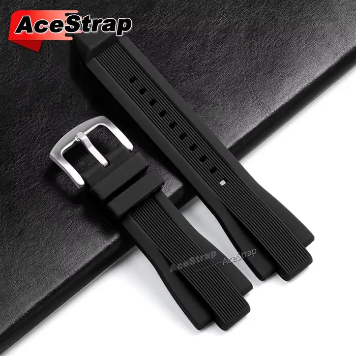 Bracelet de montre en Silicone à extrémité convexe 13mm x 29mm