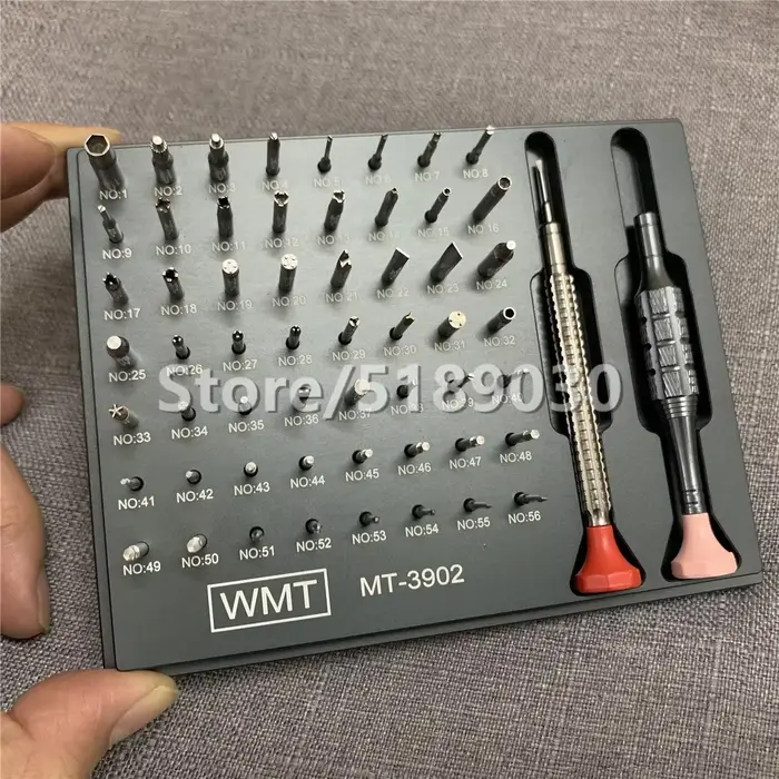 Assortiment d'outils de réparation de montres, jeu de tournevis de montre en acier inoxydable à 56 e
