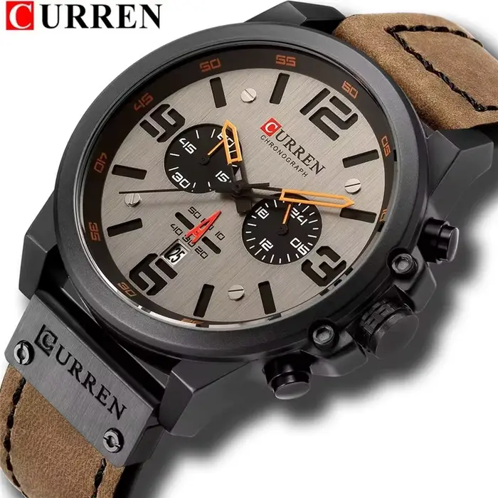 CURREN 8314 montre de sport pour hommes de marque supérieure de luxe étanche calendrier montre pour