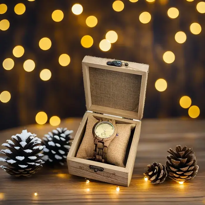 Montre-bracelet en bois pour femme