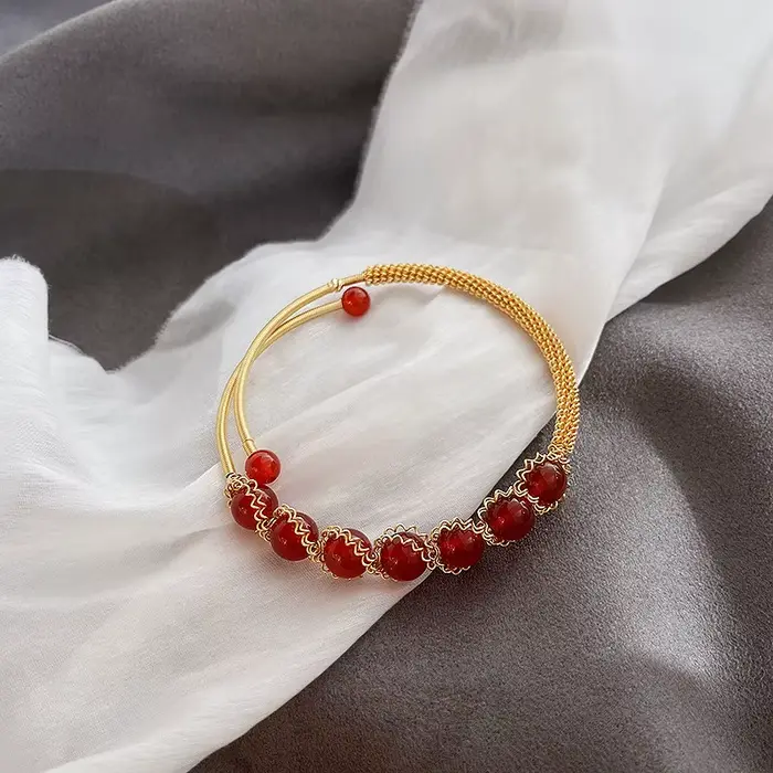 Bracelet en Agate Rouge