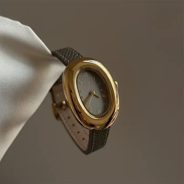 Montre pour femme de luxe chiffres romains Reloj Vintage Simple horloge ovale dames en acier inoxyda