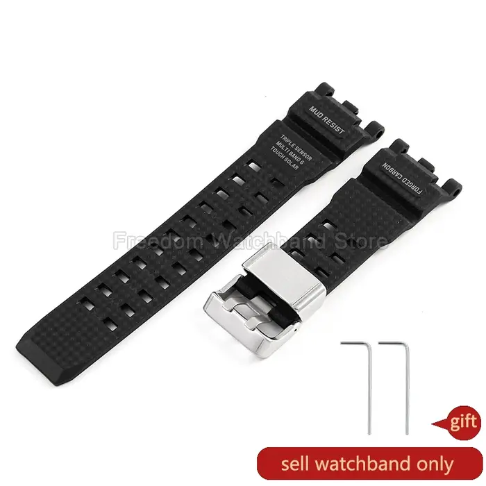 Pour Casio G-SHOCK Mudmaster II GWG - 2000 GWG - 2040 bracelet de montre en résine de qualité supérieure en kaki rouge noir taille spéciale conception antidérapante