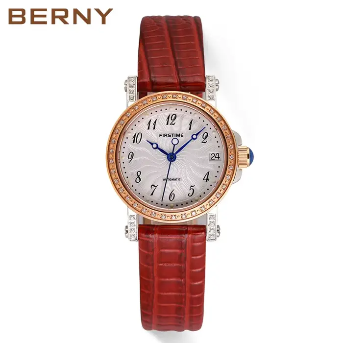 BERNY-Montre Mécanique existent pour Femme, Cadran de Luxe Facile à Lire, Affichage du Calendrier, S