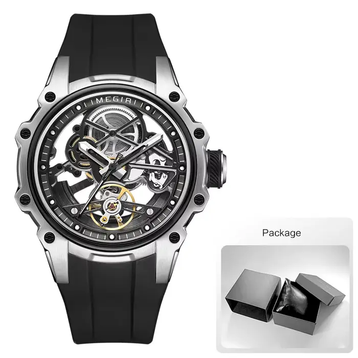 MEGIR montre de Sport mécanique automatique pour hommes mode montre-bracelet lumineuse étanche avec