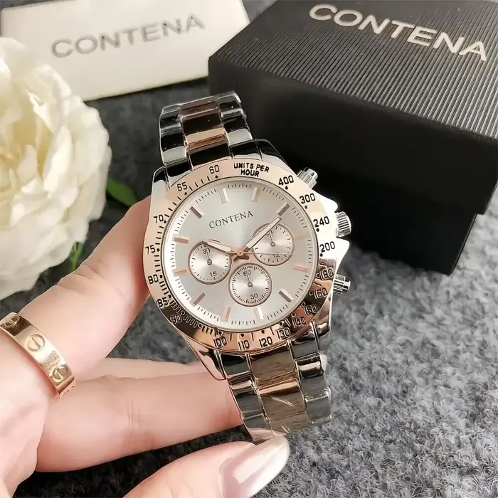 Montre femme TINUORA en acier inoxydable quartz élégante pour femmes occasions spéciales style luxueux