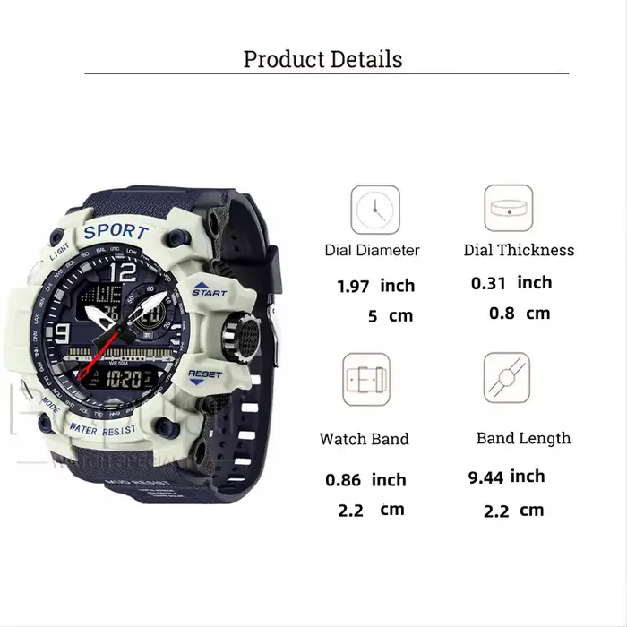 Montre de sport universelle à double affichage 2100