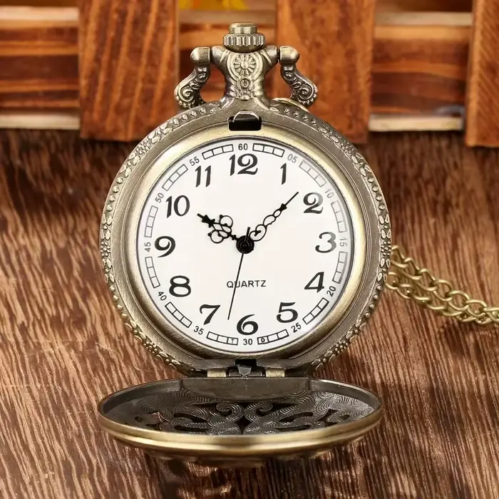 Montre de poche en bronze octopus style antique chronographe cadeau pour hommes et garçons occassions spéciales
