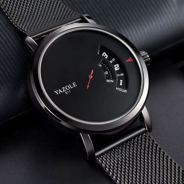 YAZOLE hommes montres offres spéciales mode bracelet en polyuréthane décontracté Unique montre à Quartz