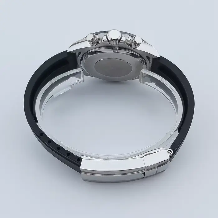 Boîtier de montre NEITON 39mm VK63 argent/or avec bracelet en acier inoxydable massif pour montres