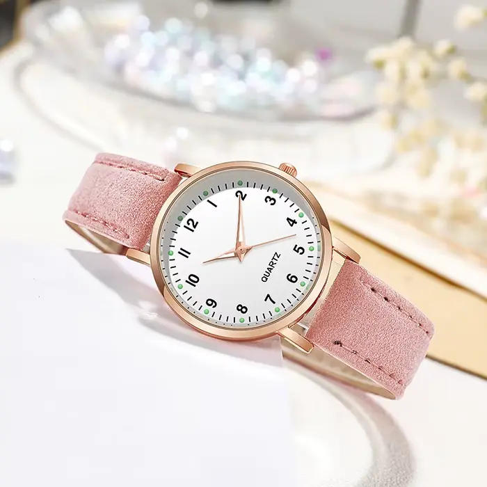 Montre de mode pour femmes en cuir montres à Quartz dames de luxe rétro-éclairage montre-bracelet horloge relogio feminino