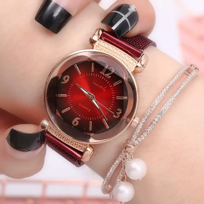 Nouvelle montre Milan sauvage pour femmes avec affichage analogique-digital et boucle ardillon ajustable pour occasions spéciales