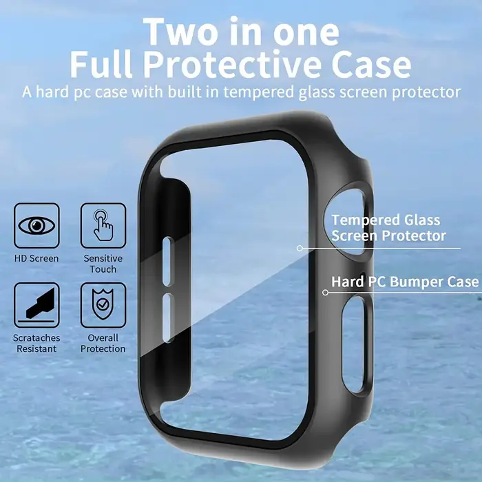 Étui de protection d'écran Pare-Chocs pour Apple Watch Series 11 42mm 46mm, Cas Full Screen 360 Compatible avec Apple Watch Séries 7 6 5 4 SE3 Occasions Spéciales