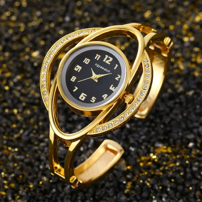 Nouvelle montre pour femme, bracelet en métal léger et luxueux, or, polyvalente, tendance, montre-br