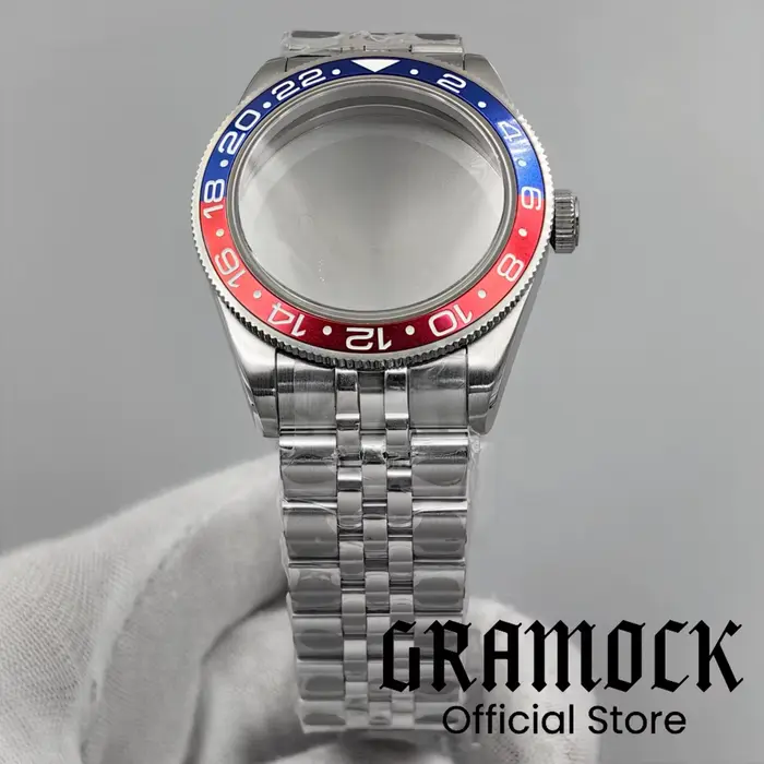 Boîtier de montre 10 ATM 39 mm en acier massif BB58