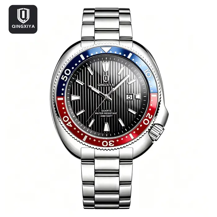 QINGXIYA Nouvelle montre à quartz de luxe pour hommes