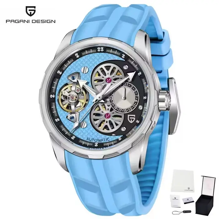 PAGANI DESIGN – montre mécanique à Tourbillon pour hommes, marque supérieure, étanche à 100M, squele