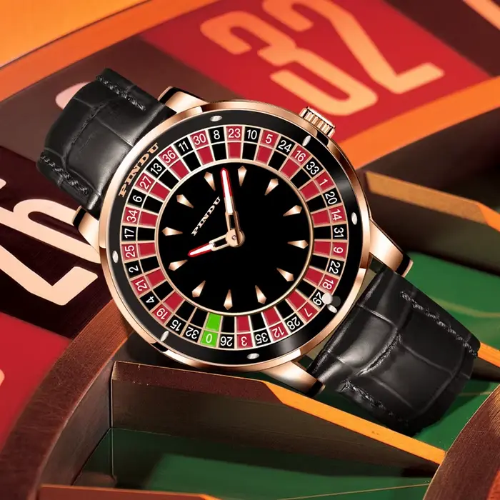 PINDU Design Montre NH35A montres mécaniques automatiques Las Vegas Roulette diamant pointeur lumineux
