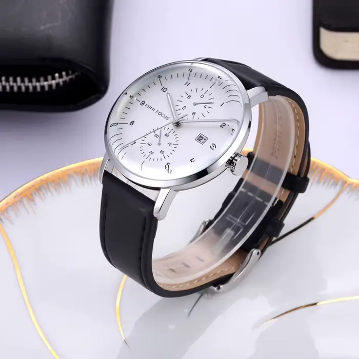 Nouvelles Montres Chronographes à Quartz 2026 pour Hommes – Montre-Bracelet de Luxe Tendance avec Bracelet en Cuir