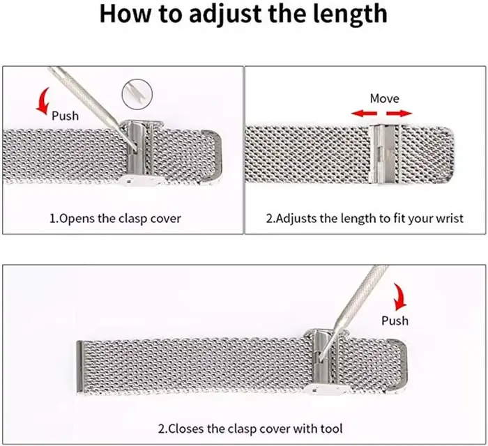 14/16/18/20/22mm Bracelet de montre milanais universel