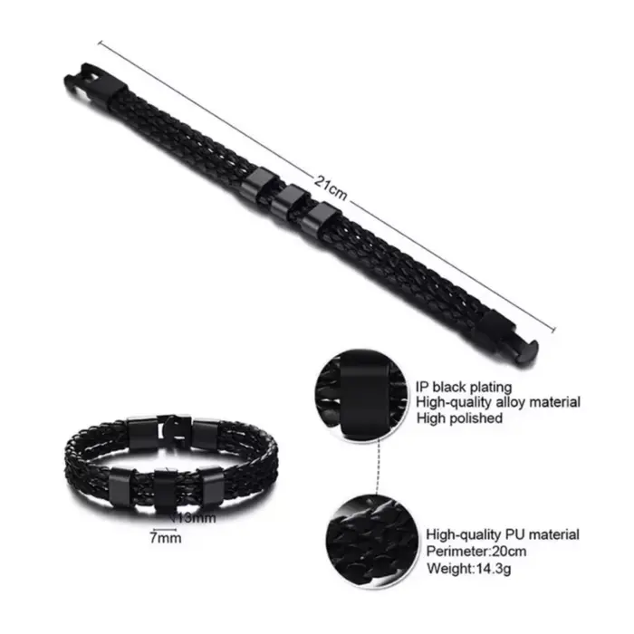 Bracelet personnalisé en acier inoxydable avec jusqu'à 5 noms pour homme cadeau attentionné pour père mari grand-père occasion spéciale