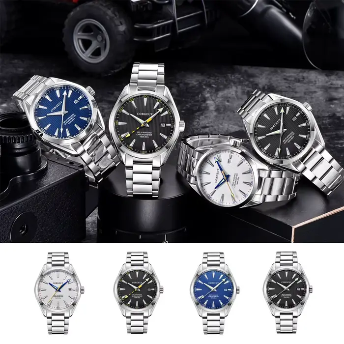 Corgeut 41mm hommes horloge NH35 montre