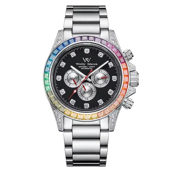 Montre de plongée automatique mécanique WM 2260 pour homme, étanche 50M, valve à hélium, saphir, Wel