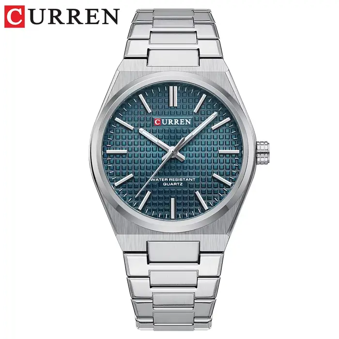 CURREN 8439 montre pour hommes de marque supérieure de luxe affaires étanche en acier inoxydable mil